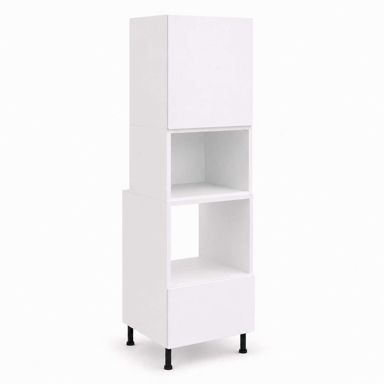Tall Cabinet Oven & Microwave Space Polar White Matt