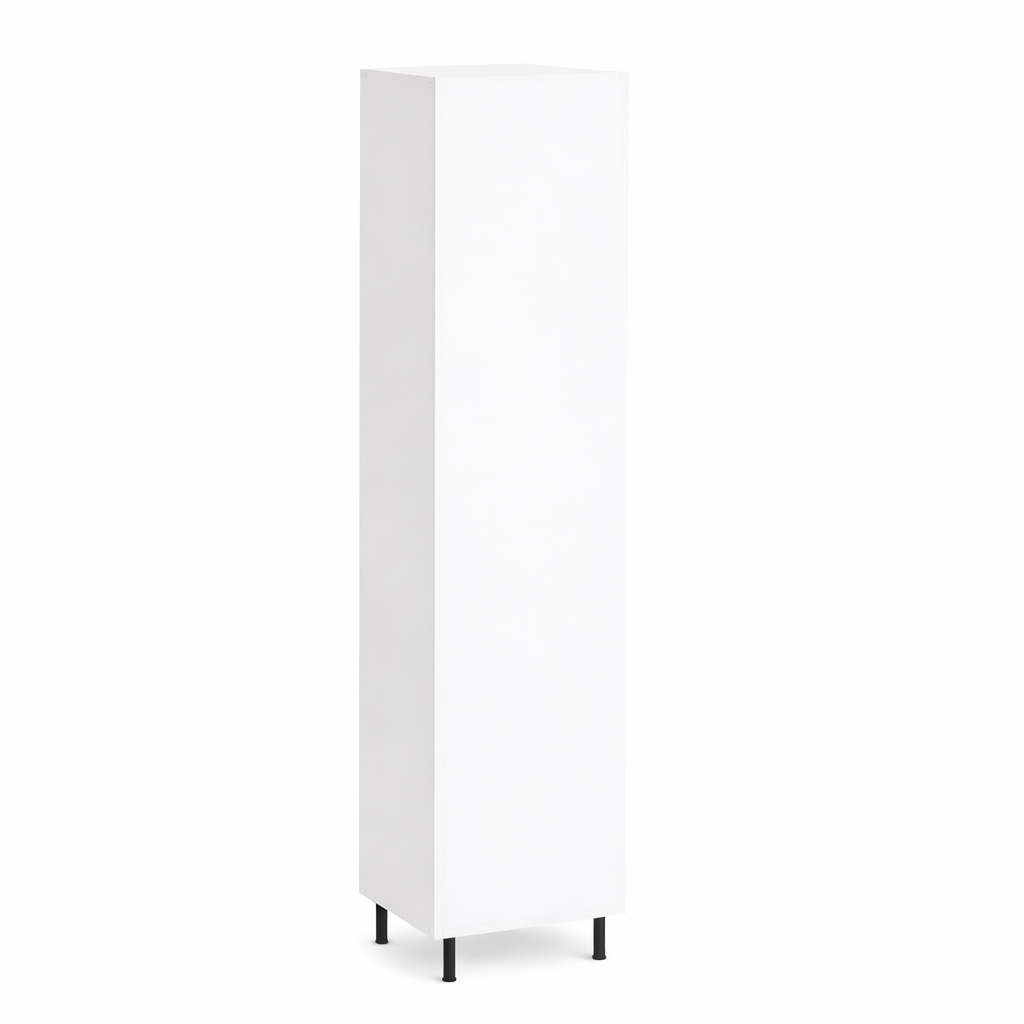 Tall Single Door Cabinet With White Melamine Door