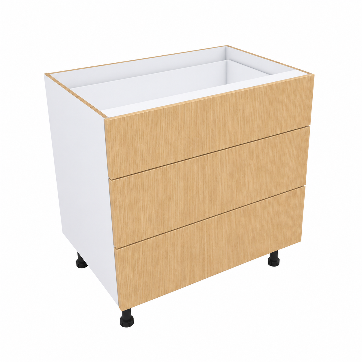 White Base Cabinet X3 Drawers_Equal ZD-016 Drawers