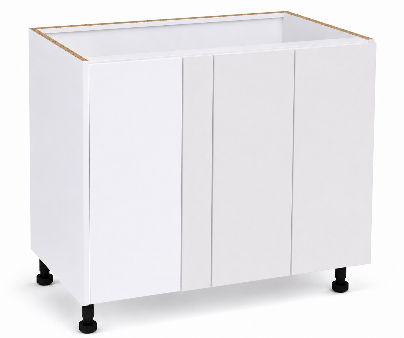 White Base blinded Cabinet Double Polar White Matt doors