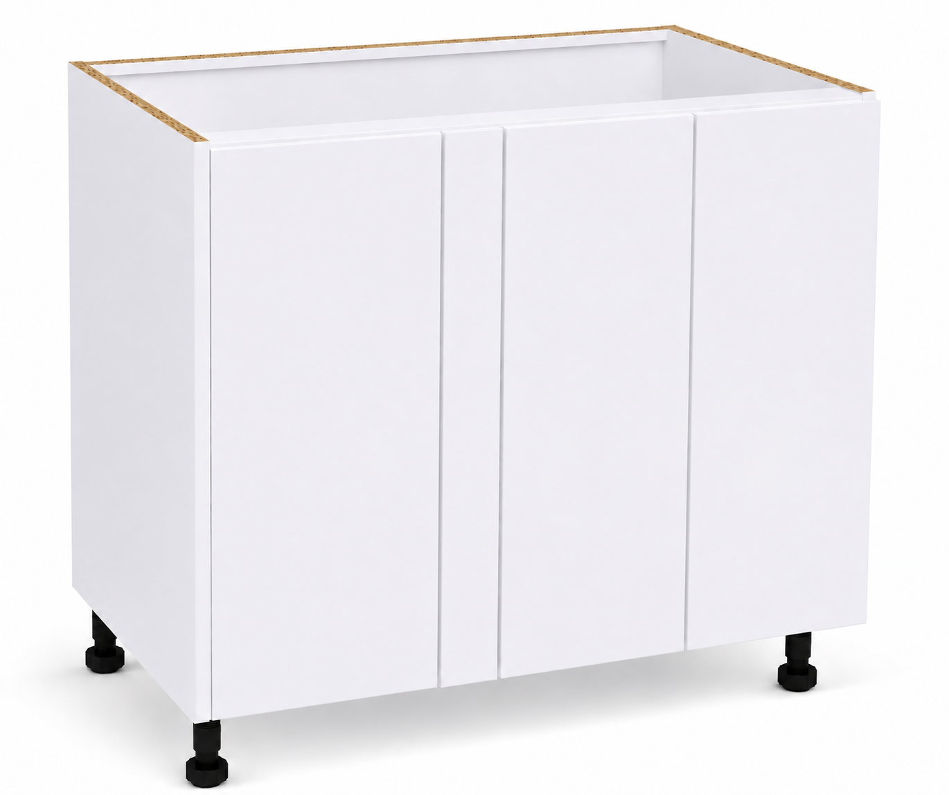 White Base blinded Cabinet Double White Melamine doors