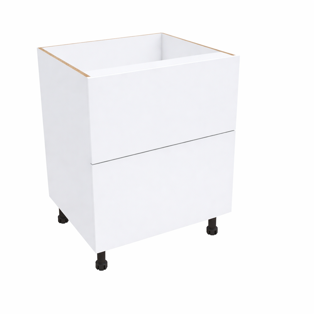 Base Cabinet X2 Drawers With White Melamine Drawer Fronts