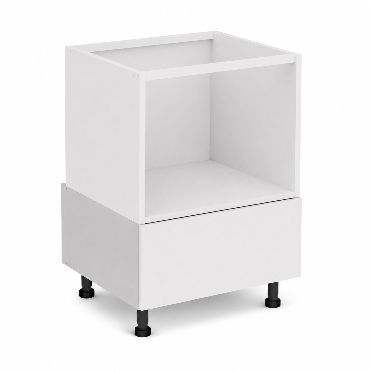 Microwave Cabinet _ Drawer Polar White Matt