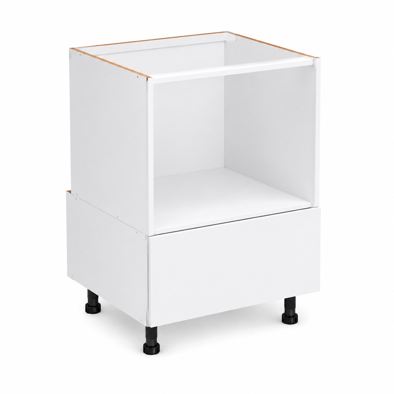 Microwave Cabinet _ Drawer White Melamine