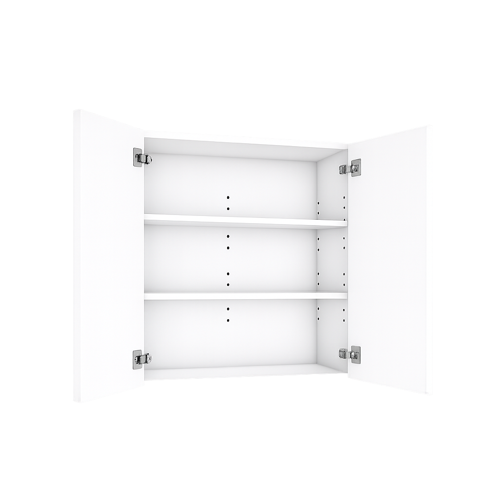 White Wall Cabinet Double Doors