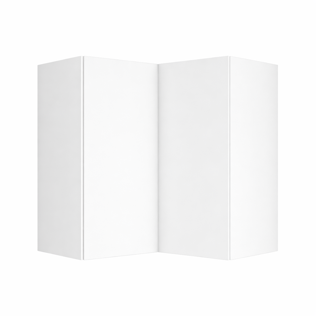 Wall Corner Cabinet With White Melamine Doors